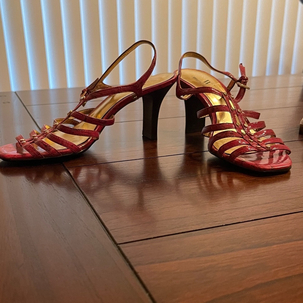 Fuchsia Strappy Slingback Heels - Women